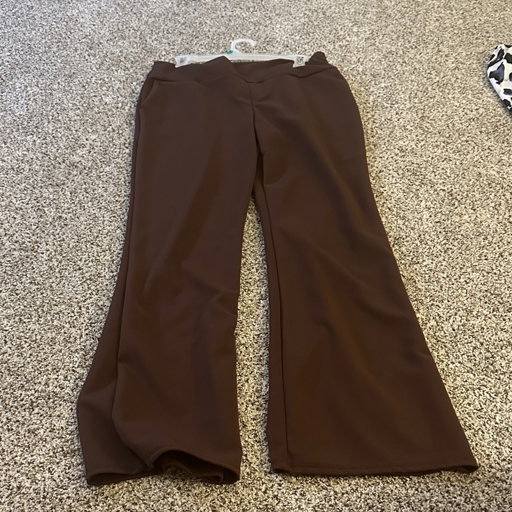 Brown Boot Cut Flare Pants